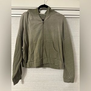 Z supply crop zip-up